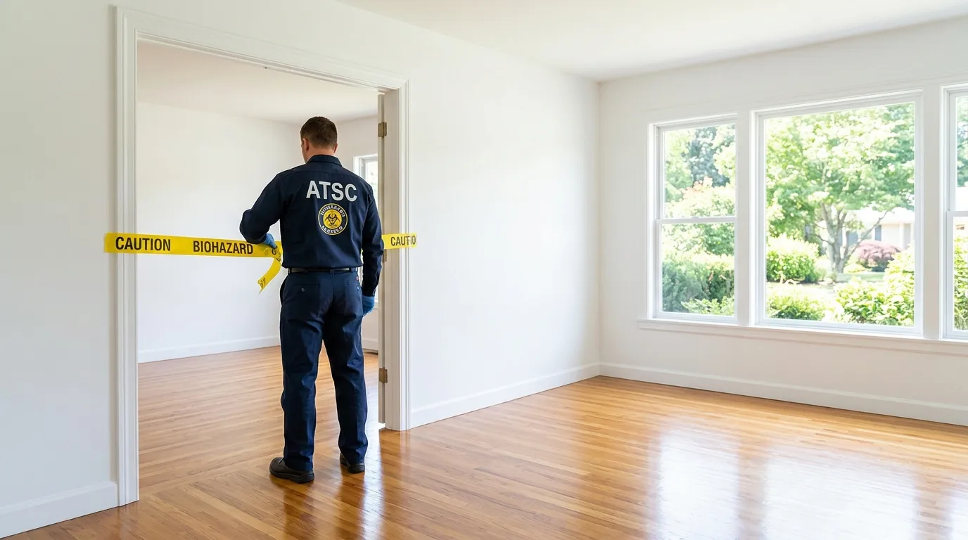 Certified biohazard cleanup crew performing Decomposition Cleanup in Moncks Corner